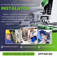 Instalator sanitare, electrice, termice non stop(interventii)