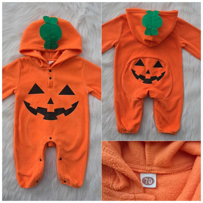 Бебешки гащеризон тиква и мече 3-6 месеца