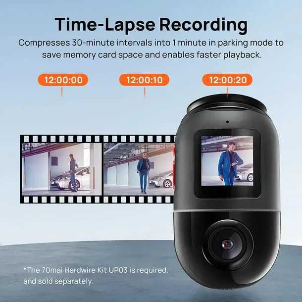 Camera auto 70mai Omni 360⁰, Memorie 128GB, detectie miscare, GPS&ADAS