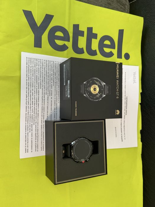 ЧИСТО НОВ 46mm Huawei Watch GT 6 Yettel Гаранция 2027 г. Black GT6