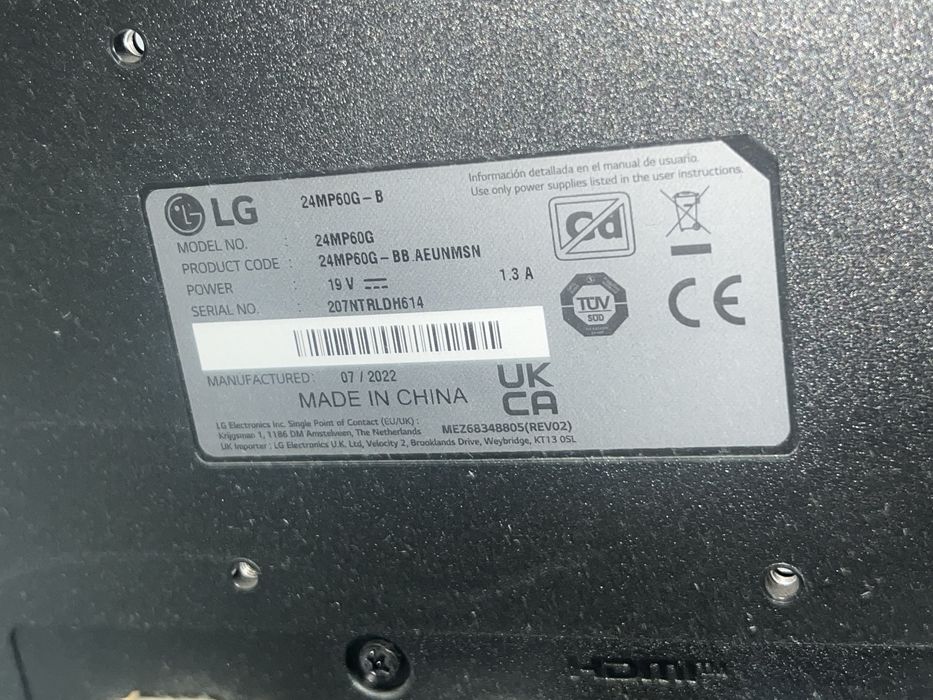 Vand monitor Gaming Lg-75hz