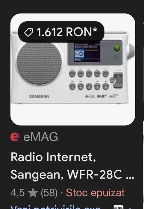 Sangean WFR-28 radio wi-fi internet stick usb