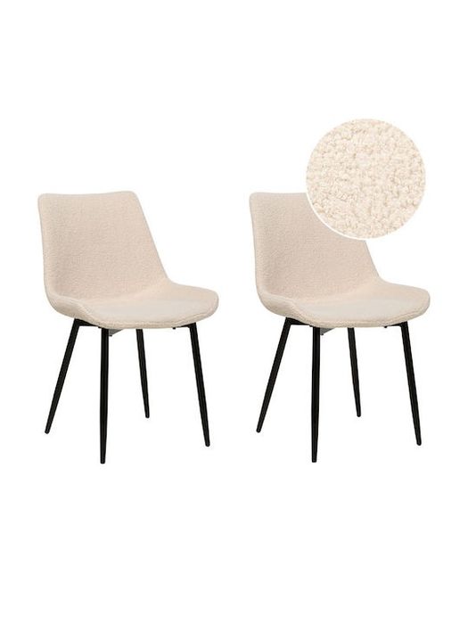 Set 2 scaune dining Bej, Beliani