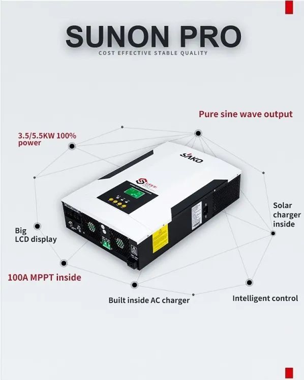 Invertor Hibrid SAKO Sunon Pro 5.5 Kw NOU