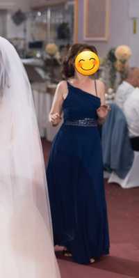 Rochie albastra lunga, marimea 38-40