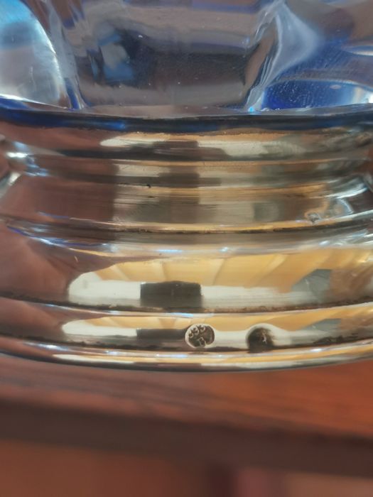 Vaza bol stil murano Cristal Argint