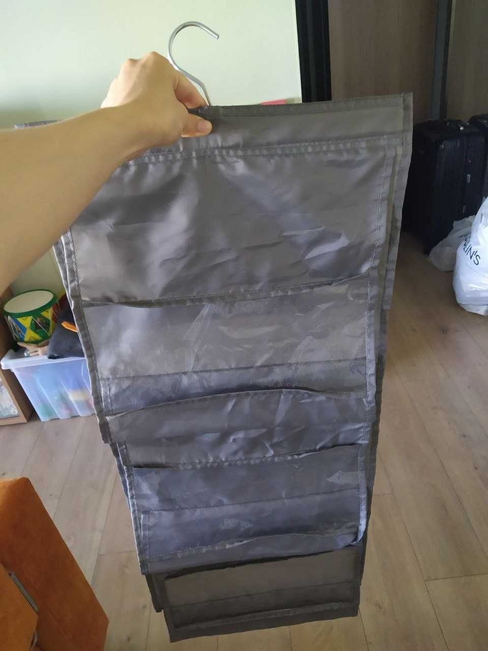 Подвесной органайзер для сумок, серый