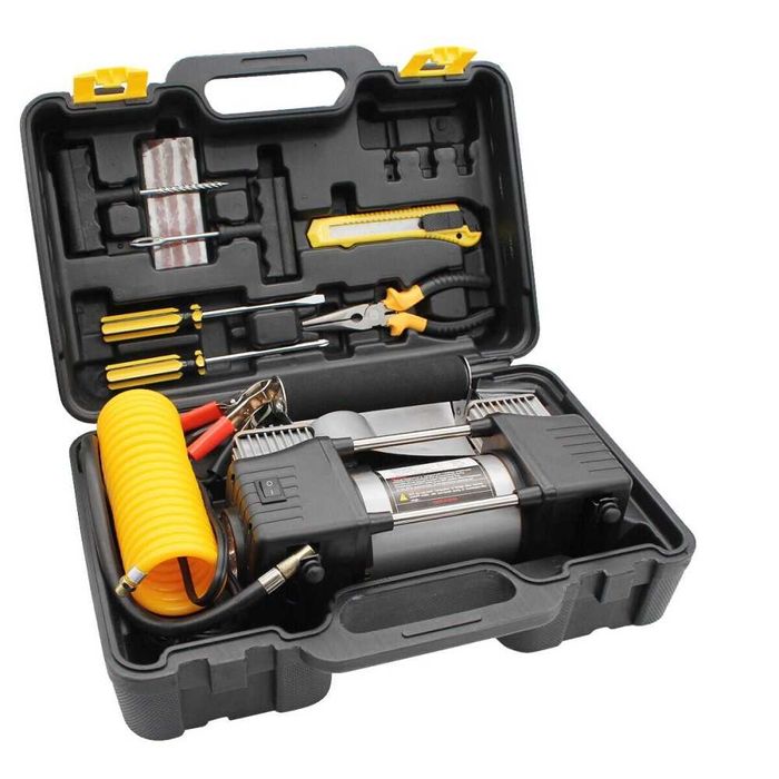 Компресор за гуми, LED фенер,маркуч за въздух и инструмнети STAHLMAYER