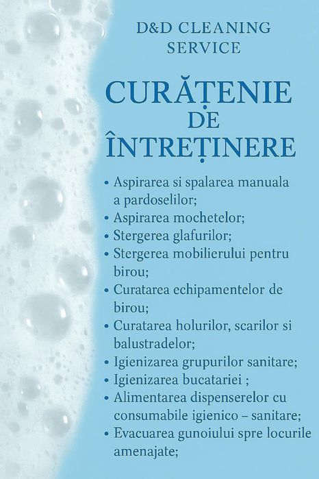 Servicii de curățenie profesionala