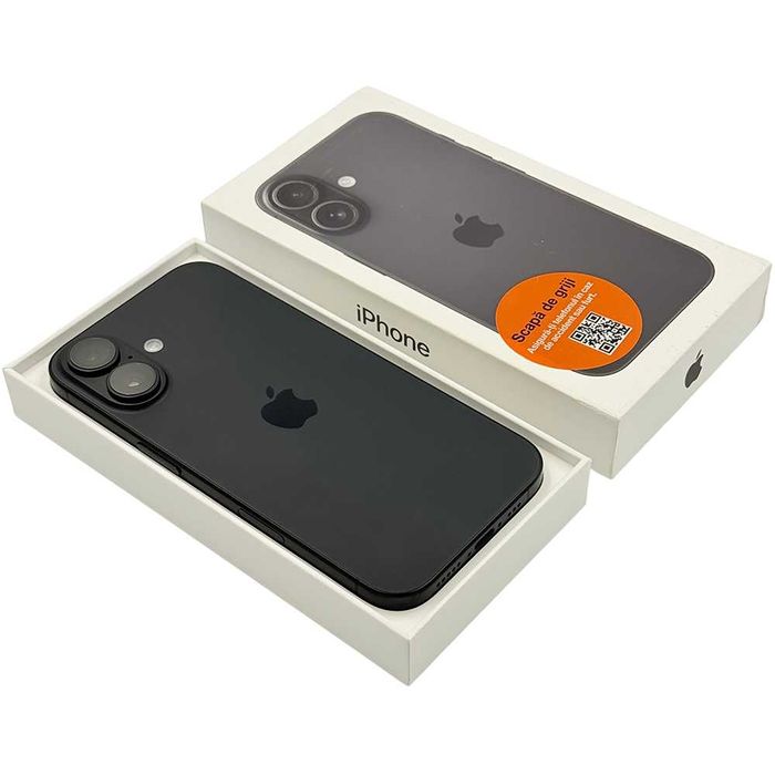 Magazin vindem apple iPhone 16 black 128gb garantie rate ca nou