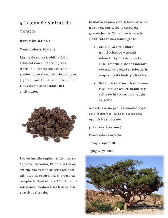 Rasina de Smirna naturala