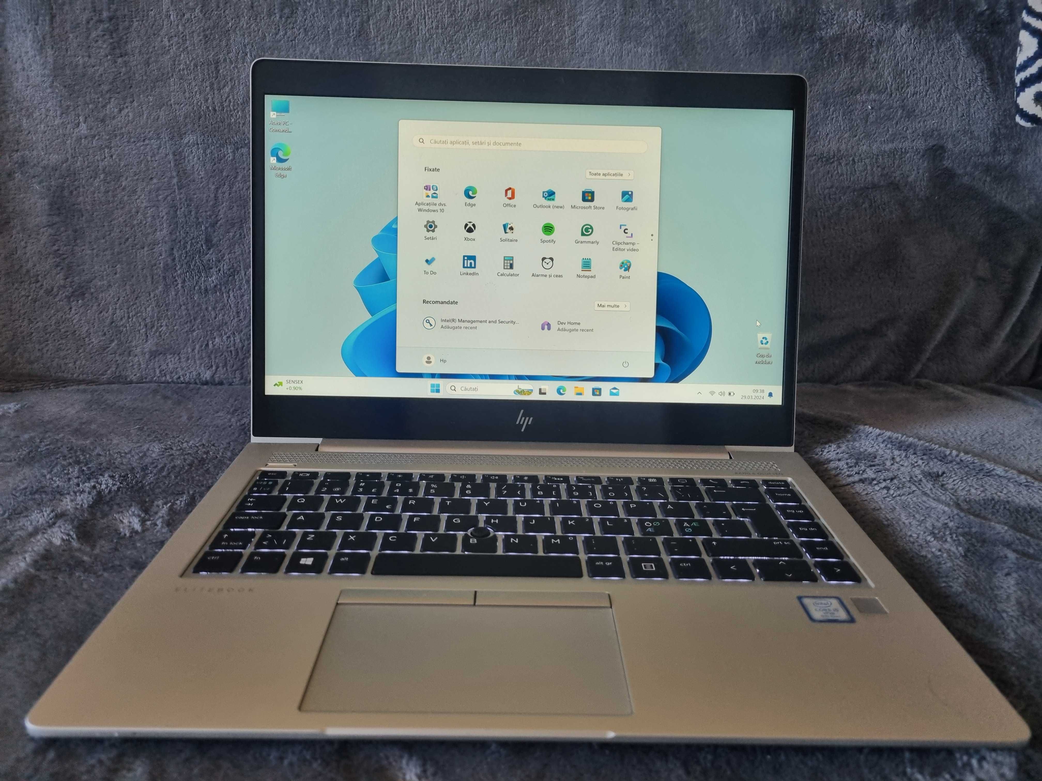 Laptop NOU Hp ProBook 840 G5 cu i5 8th si 8Gb ram DDr4 SSD windows 11
