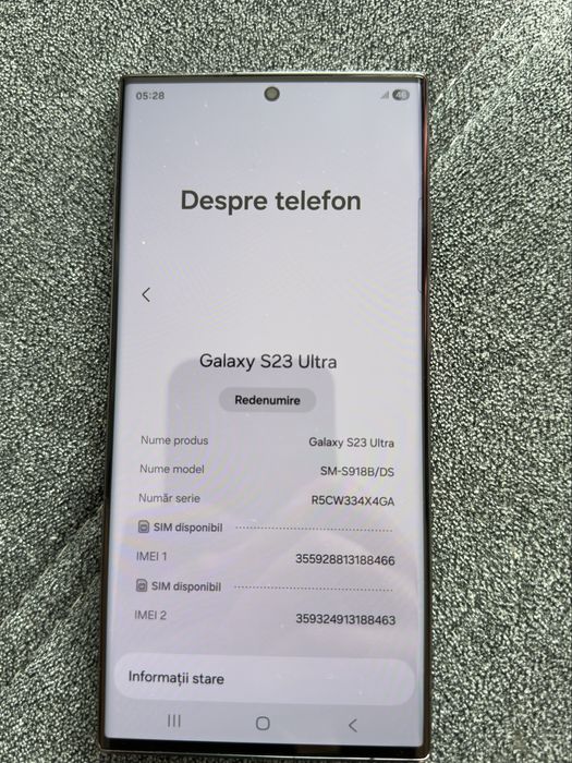 Vand Samsung S23 Ultra/256GB