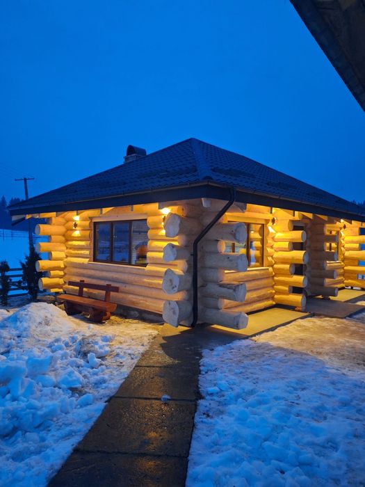 Casa cabana din bușteni