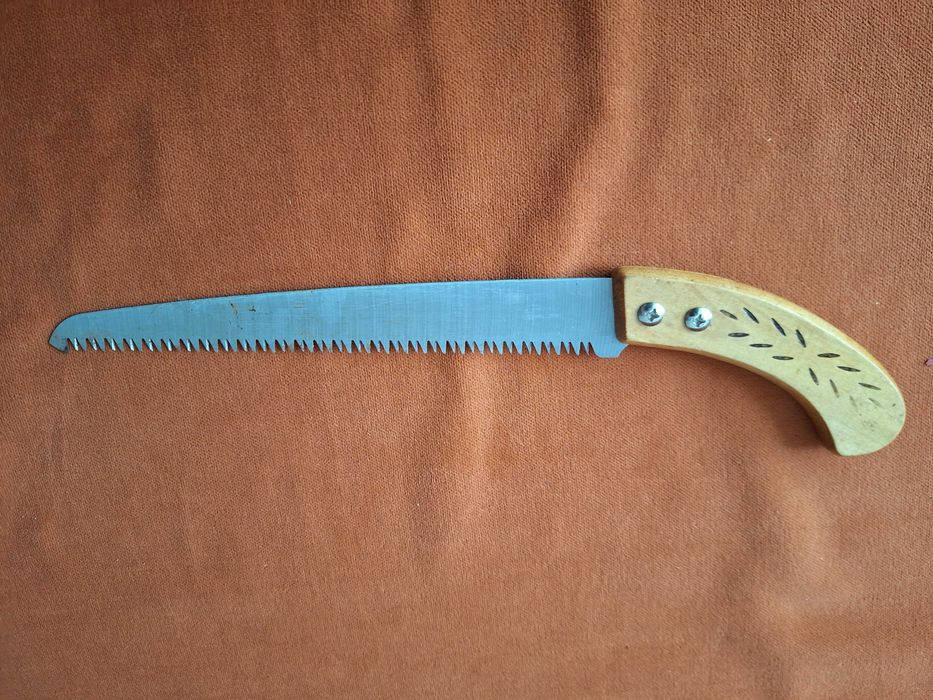 Ferăstrău manual din oțel inoxidabil cu mâner din lemn, lungime 30 cm