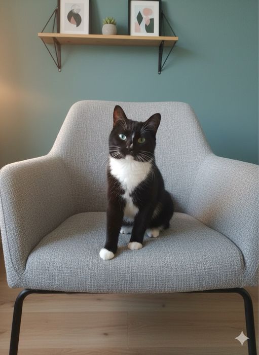 Пристраивается кошечка