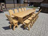 Set "Florentina" Masa cu 12  scaune tip XL. Masa cu scaune rustice