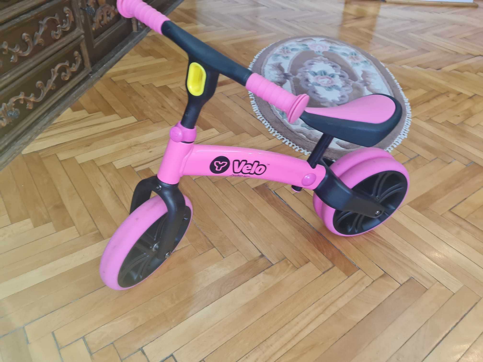 Bicicleta de echilibru Yvolution YVelo Junior roz, in cutie (270 RON)