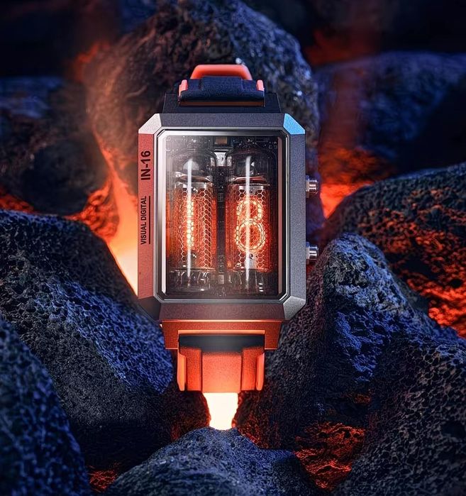 Наручные часы с газоразрядными лампами IN-16 (Nixie)