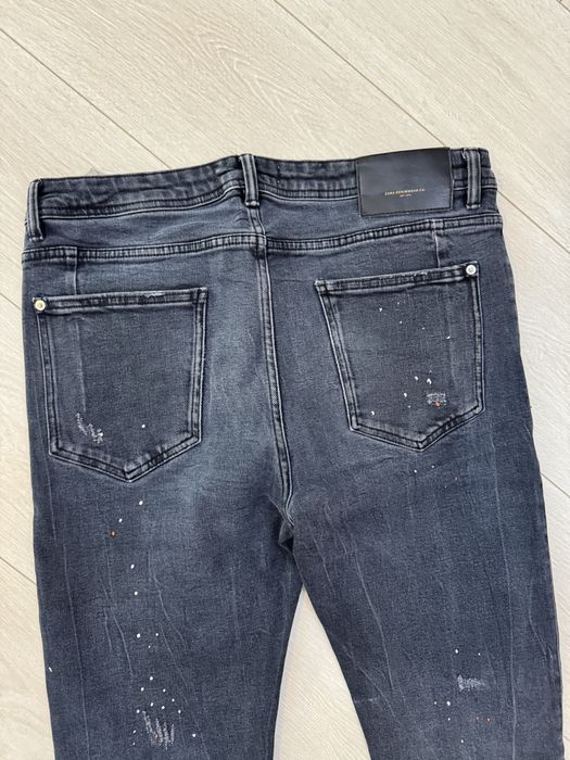 Blugi Slim Fit Zara Originali - Model pete vopsea