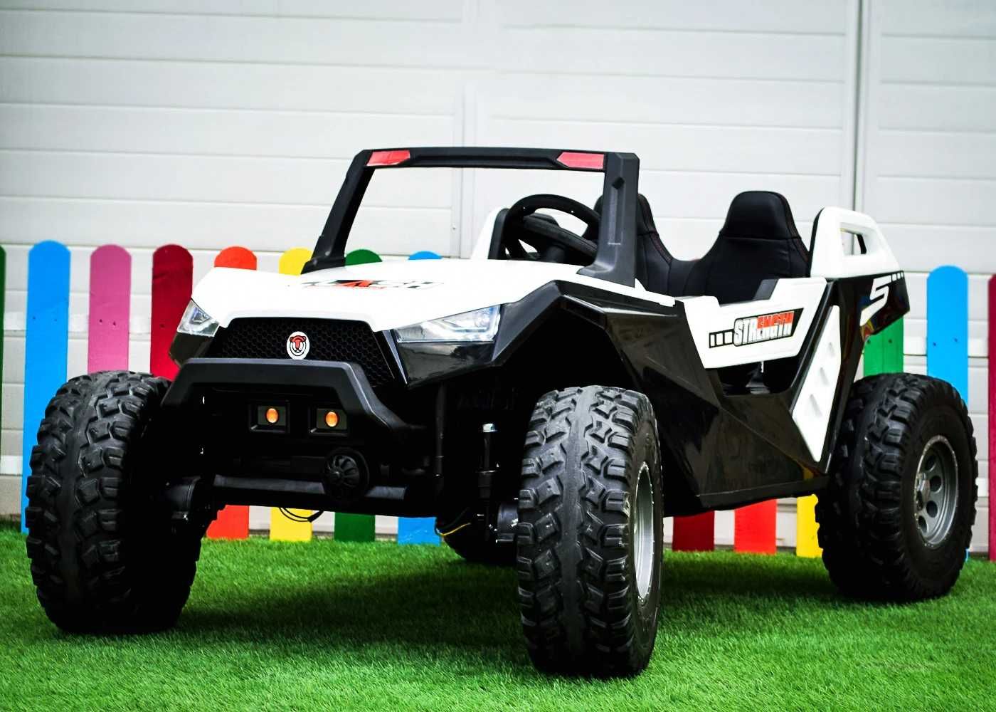 UTV electric copii 3-12 ani BJX1928 pana la 4 locuri, 300W 4x4,24V Alb