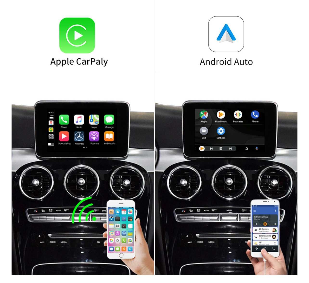 CarPlay și Android Auto pentru Mercedes C Class, GLC și ML Andream box