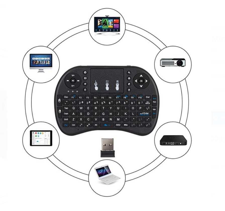 Tastatura Mini Wireless cu Touchpad