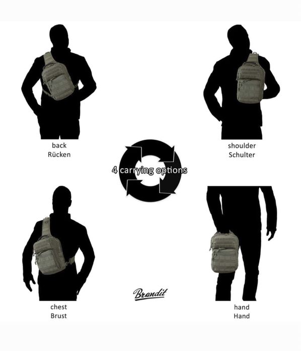 Borseta tactica/geanta de umarRucsac one strap EDC Brandit 8l
