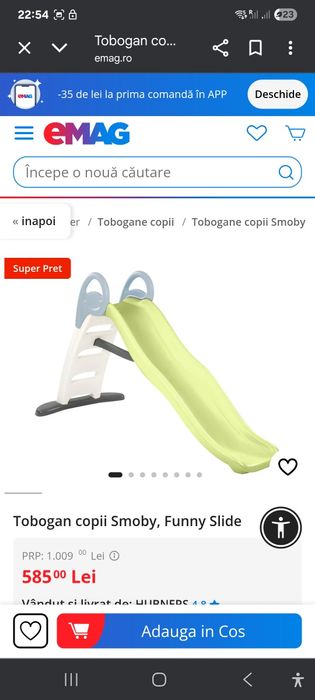 Vand casuta si tobogan copii Smoby