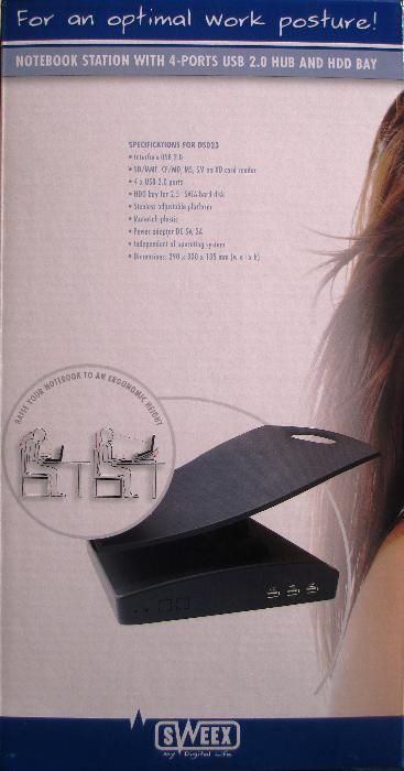 suport (stand) laptop,4 port USB,spaţiu HDD etc.,nou,sigilat (15 buc.)