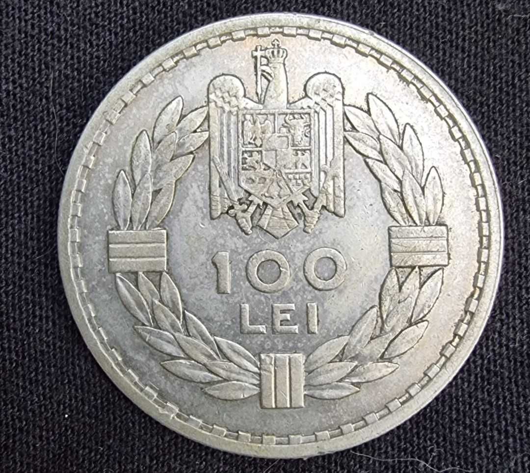 Сребърна монета 100 леи, Карол II, 1932 г.