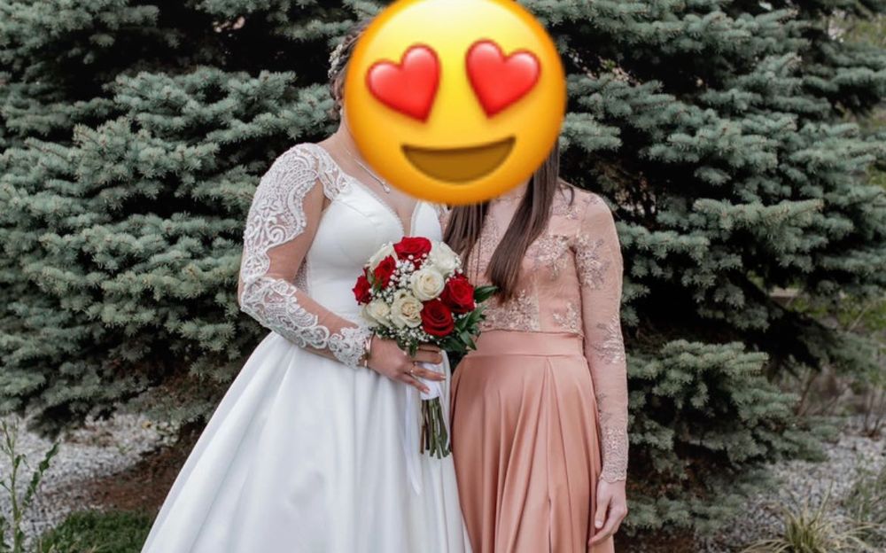 Rochie satin S la nunta