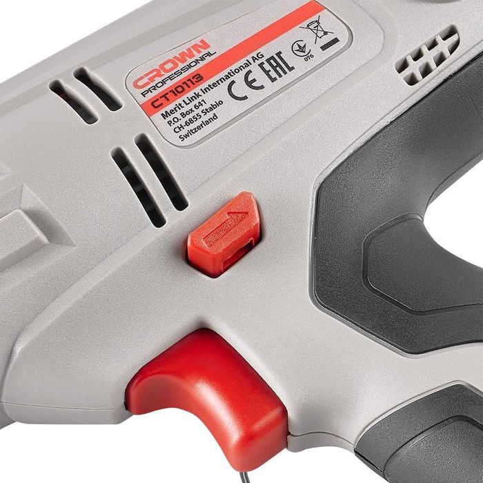 Шуруповерт сетевой CROWN CT10113, 280 Вт, 0–350 / 0–1400 об/мин