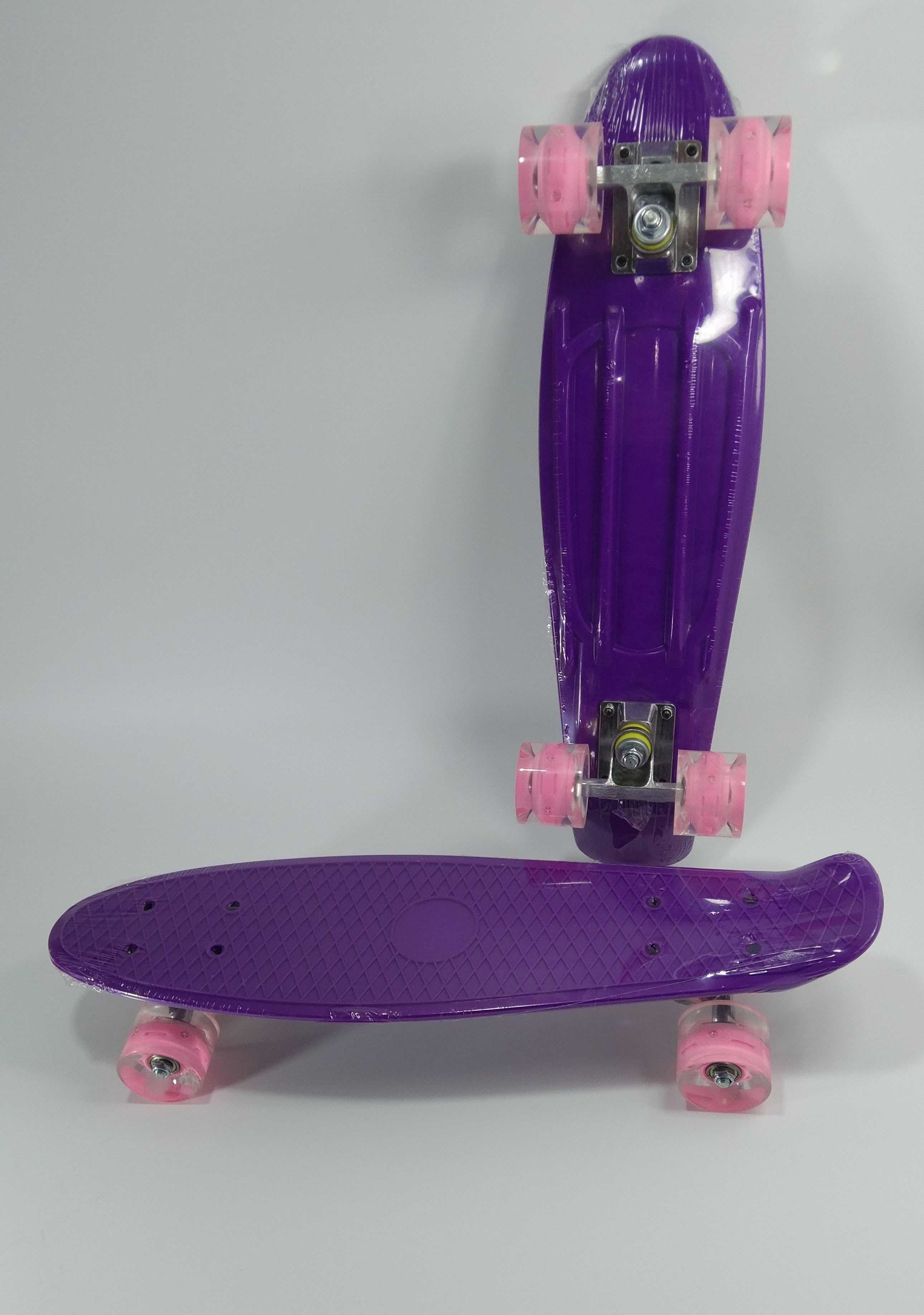 Лилави светещи пениборди скейтборд penny board / пениборд