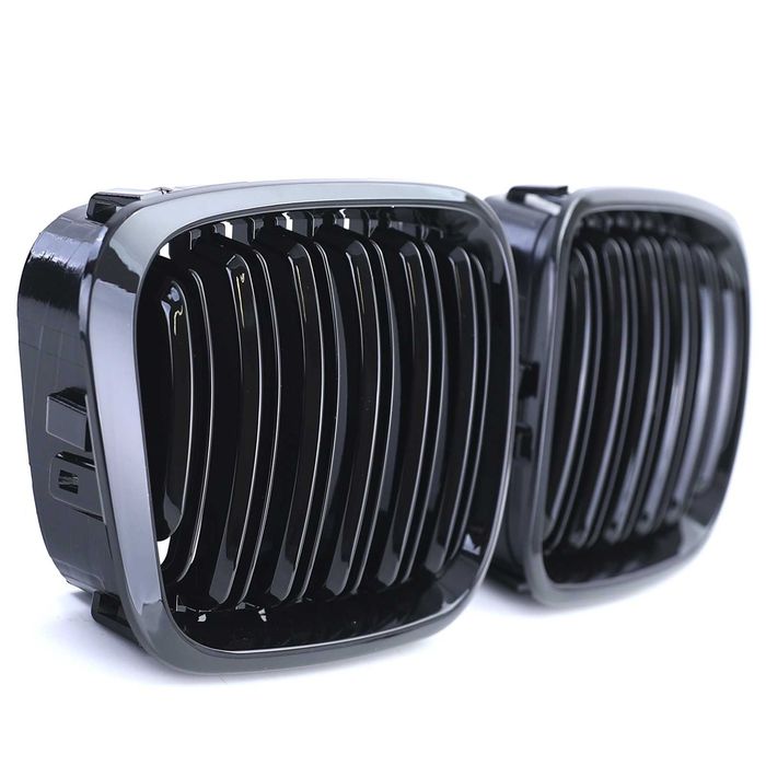 Grile Capota Nari Duble M BMW E46 1998-2001 Non Facelift, Negru Lucios