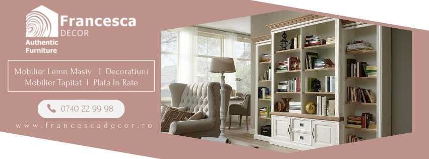 Set Living Lemn Masiv NOU-Francesca Decor-Livrare Inclusa-Plata Rate