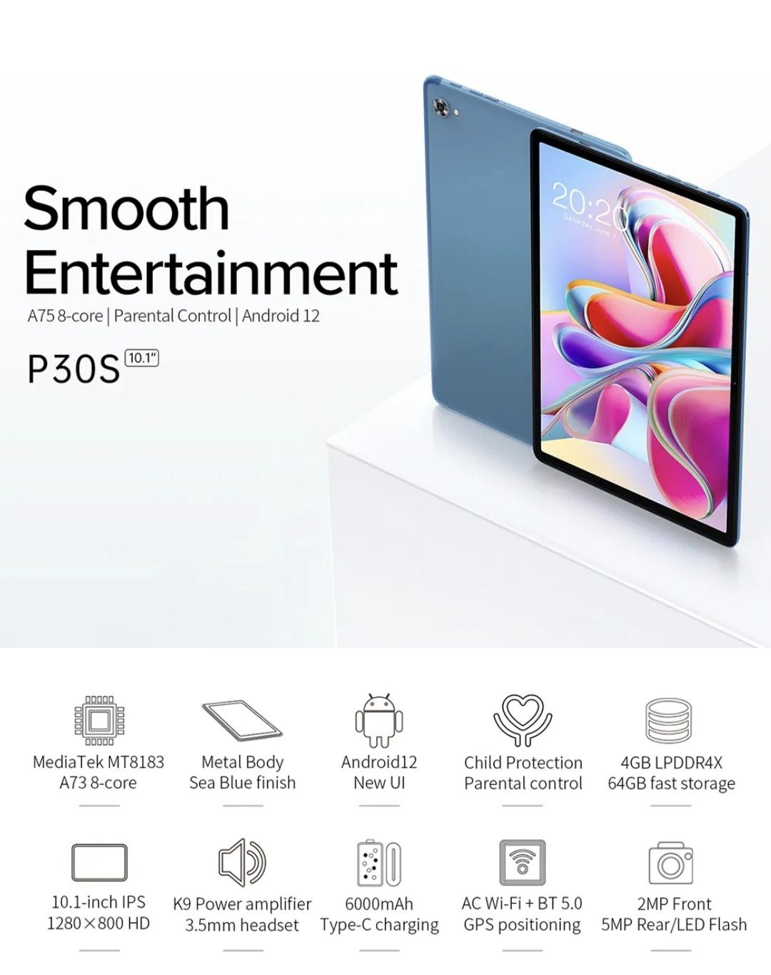 TECLAST  P30S таблет нов . 4GB /64 GB full HD 10. 1