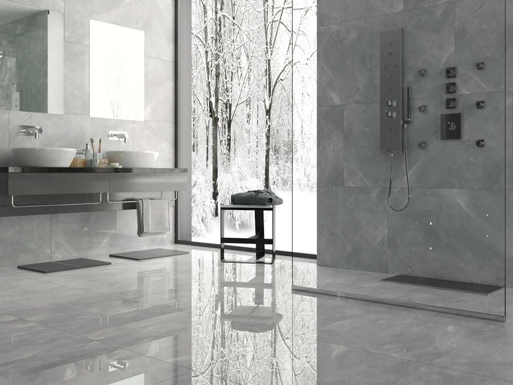 Gresie portelanata rectificata PULPIS GREY LUCIOASA Rect 60X120 Gri