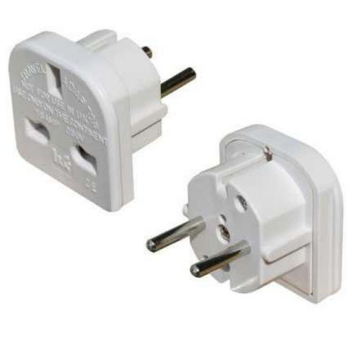 Adaptor priza UK Anglia la Europa Active FSF SLIM alb euro plug