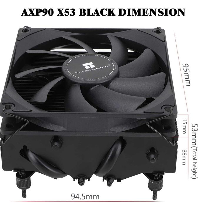 Cooler CPU Thermalright AXP90-X53/X36 profil redus,PWM AGHP,AMD Intel