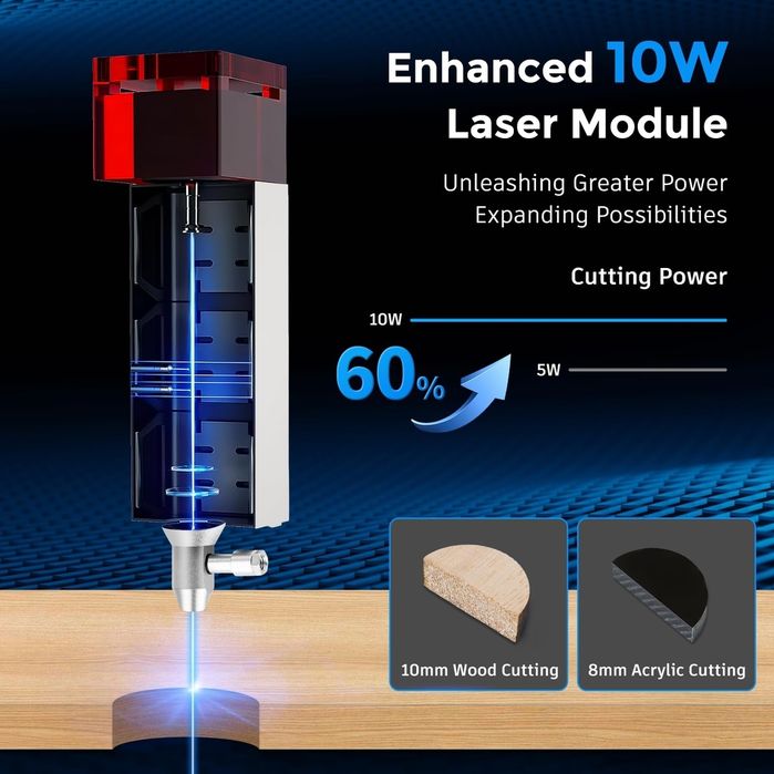 Mașină de gravat cu laser, 10W, 80W