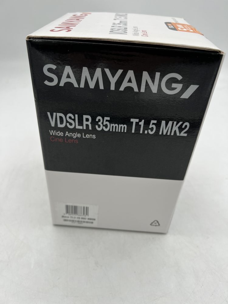 Obiectiv Samyang 35mm T1.5 VDSLR MK2, Nikon sigilat