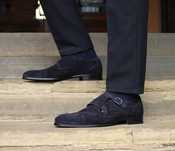 Pantofi monk 44 44.5 de lux GREVE NOI lucrati manual piele naturala
