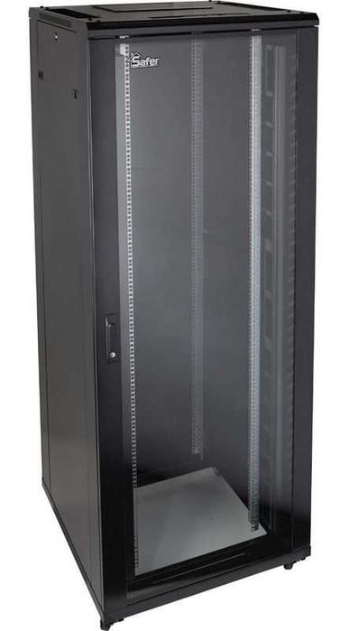 Rack 22U, 19", montaj pe podea, cu roti, usa sticla, 600x800, Safer