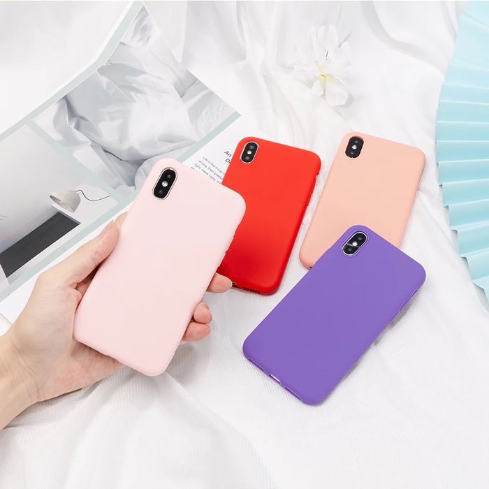 Iphone X XS MAX XR Husa Luxury Slim Silicon Color Case Catifea