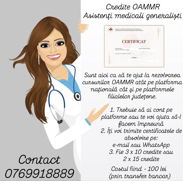Credite OAMMR - Asistenți medicali generalişti