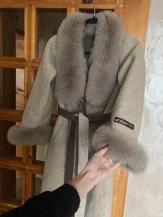 Палто от естествен косъм и алпака