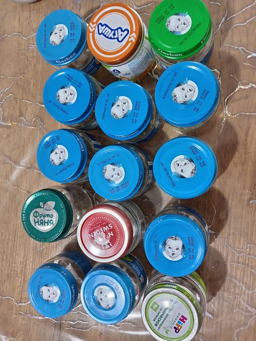 Баночки из под пюре 15 шт