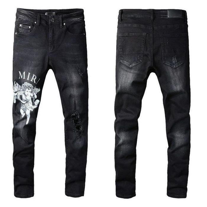 Amiri Jeans Angel Pattern