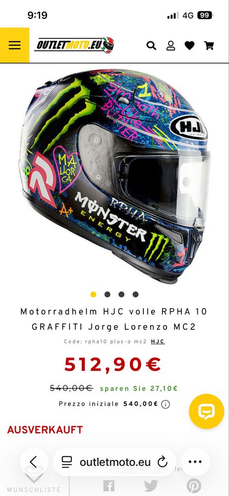 HJC RPHA 10 PLUS Lorenzo Graffiti
